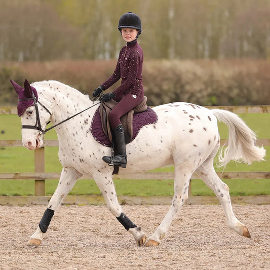 Hy Equestrian Enchanted Collection Saddle Pad - Plum/ Rose Gold