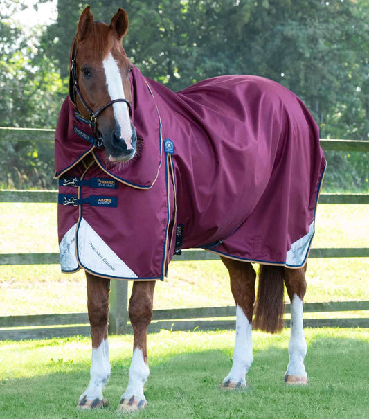 Premier Equine Akoni 0g Turnout Rug with Classic Neck Cover Wine