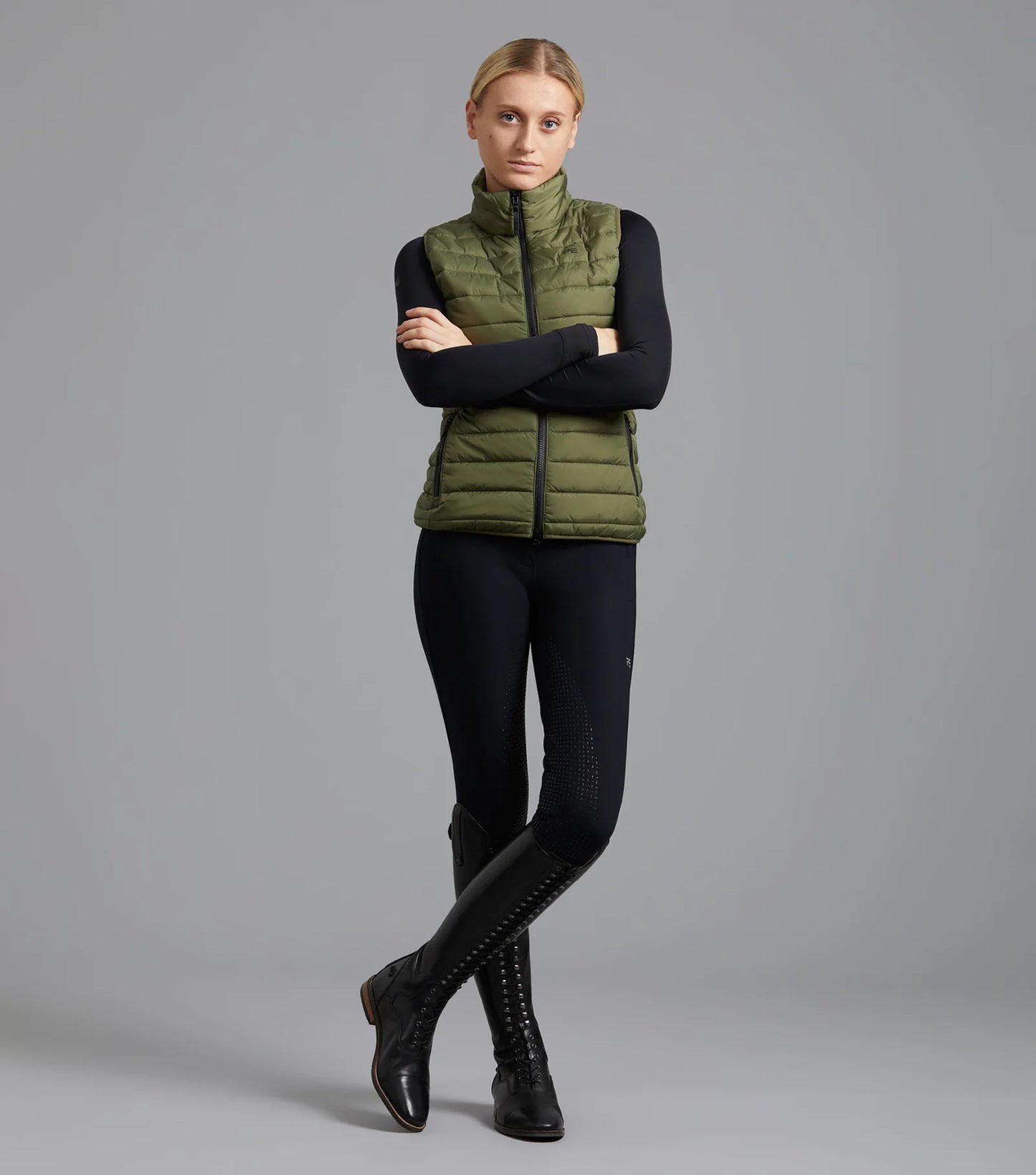 Premier Equine Dante Ladies Riding Gilet Olive