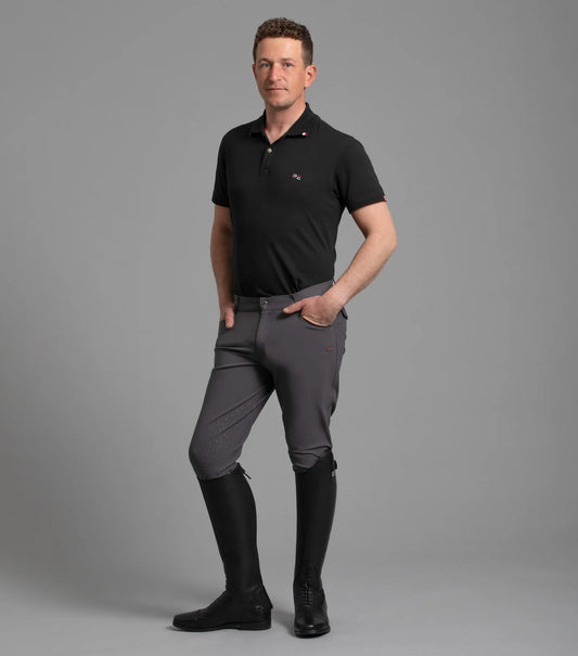 Premier Equine Emilio Men's Gel Knee Riding Breeches Anthracite