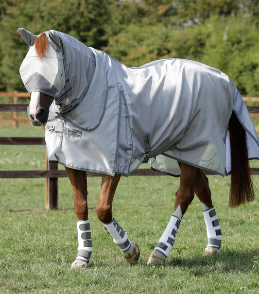 Premier Equine Super Lite Fly Rug with Surcingles Silver