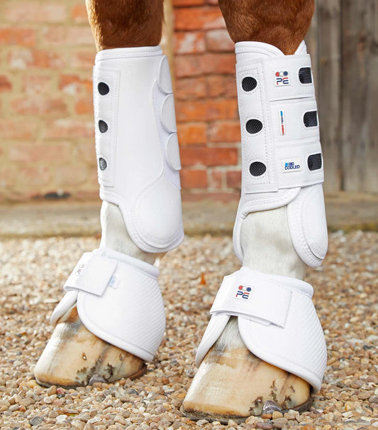 Carbon Tech Air Cooled Eventing Boots White Front